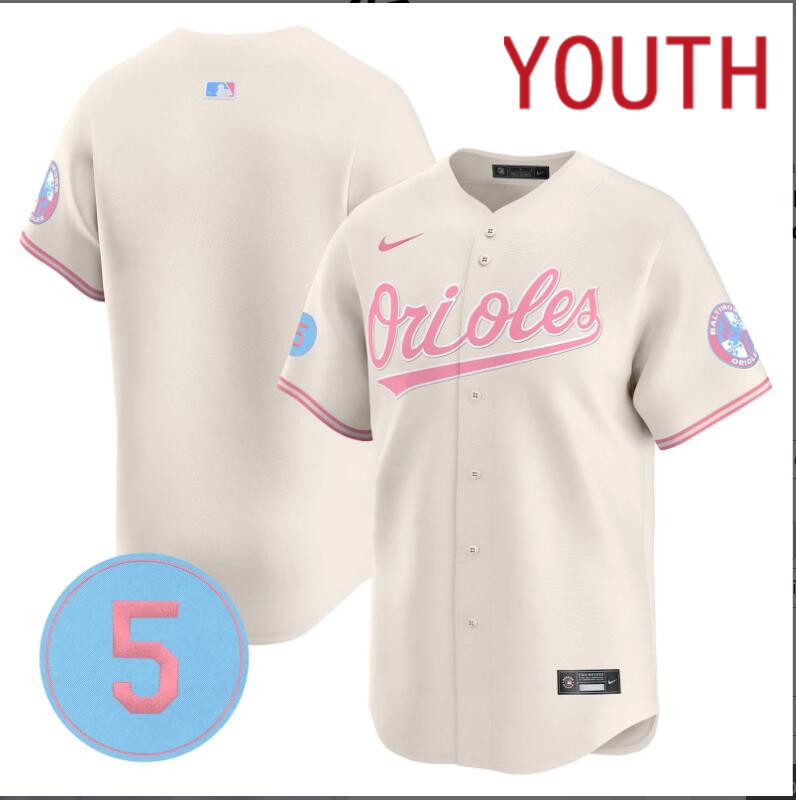 Youth  Baltimore Orioles blank cream 2024 Nike MLB jersey->youth nfl jersey->Youth Jersey